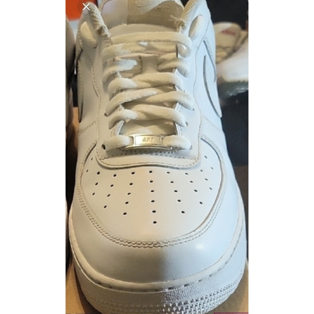 Nike Air Force 1 Low Triple White Mens Sneakers CW2288-111 AF1 Low Top 1x worn - Picture 7 of 13